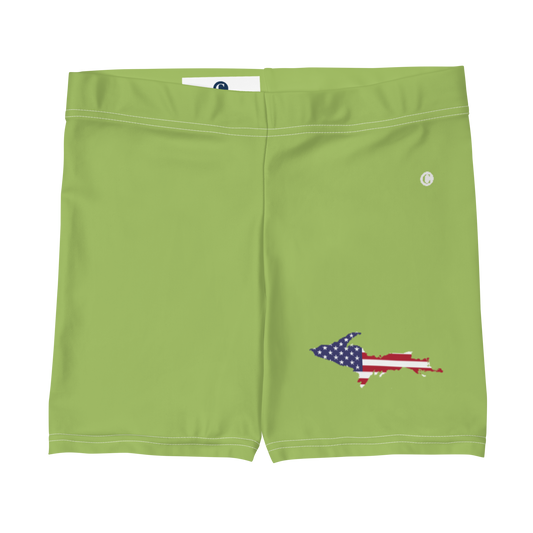 Michigan Upper Peninsula Tight Shorts (w/ UP Outline) | Gooseberry Green