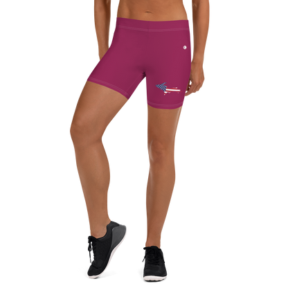 Michigan Upper Peninsula Tight Shorts (w/ UP Outline) | Ruby Red