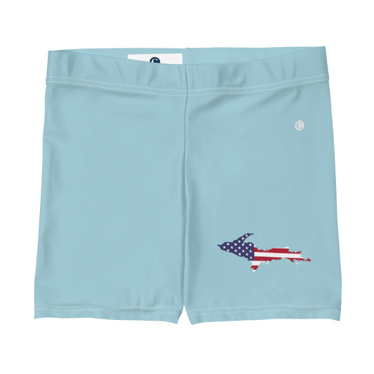 Michigan Upper Peninsula Tight Shorts (w/ UP Outline) | '58 Caddie Blue