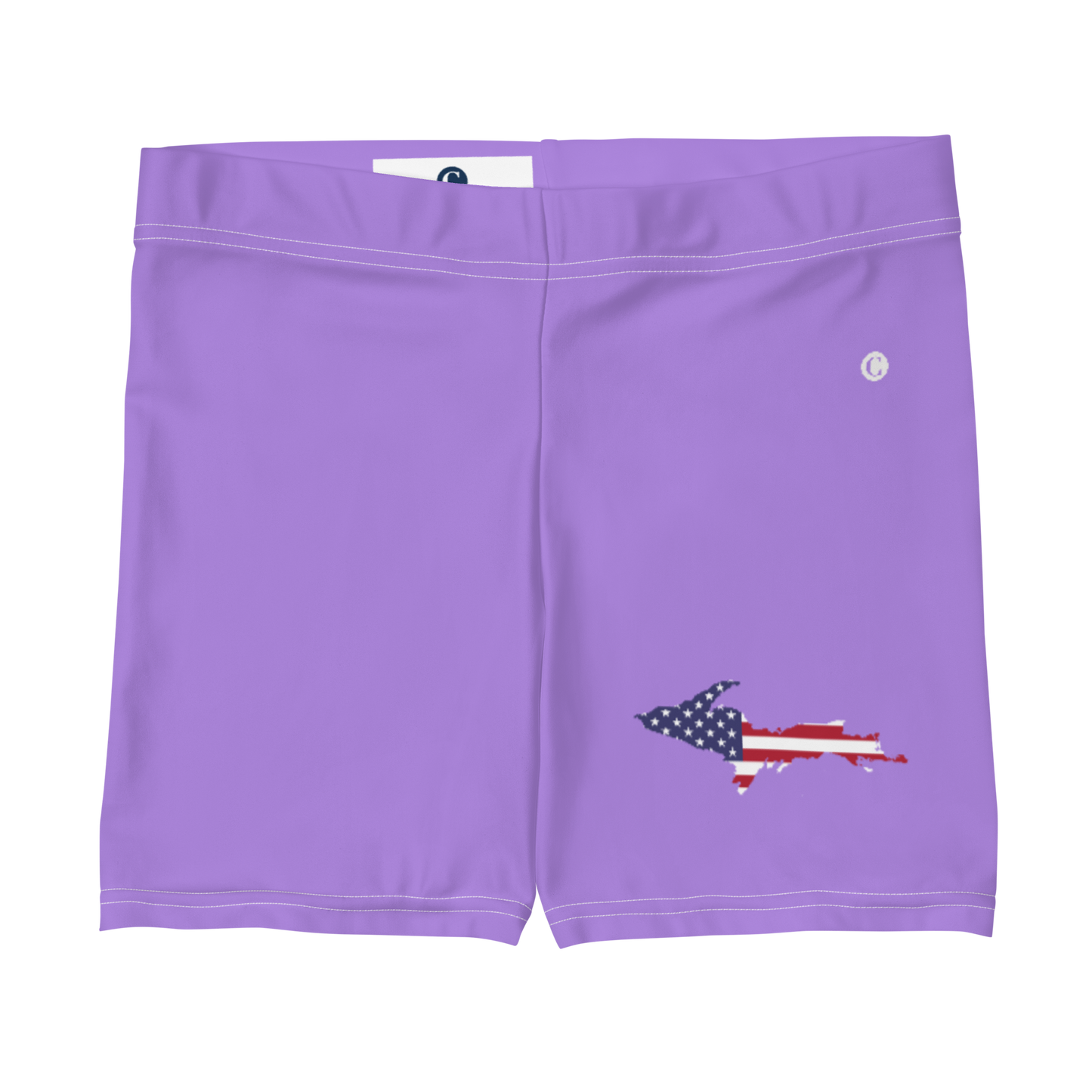 Michigan Upper Peninsula Tight Shorts (w/ UP Outline) | Lavender