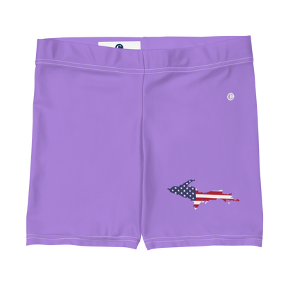 Michigan Upper Peninsula Tight Shorts (w/ UP Outline) | Lavender