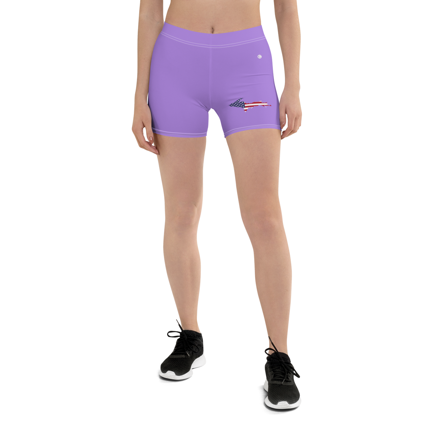 Michigan Upper Peninsula Tight Shorts (w/ UP Outline) | Lavender