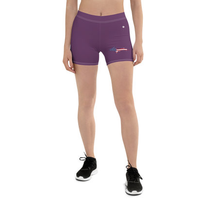 Michigan Upper Peninsula Tight Shorts (w/ UP Outline) | Plum