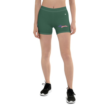 Michigan Upper Peninsula Tight Shorts (w/ UP Outline) | Ginger Ale Green