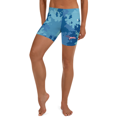 Michigan Upper Peninsula Tight Shorts (w/ UP Outline) | Great Lakes Camo