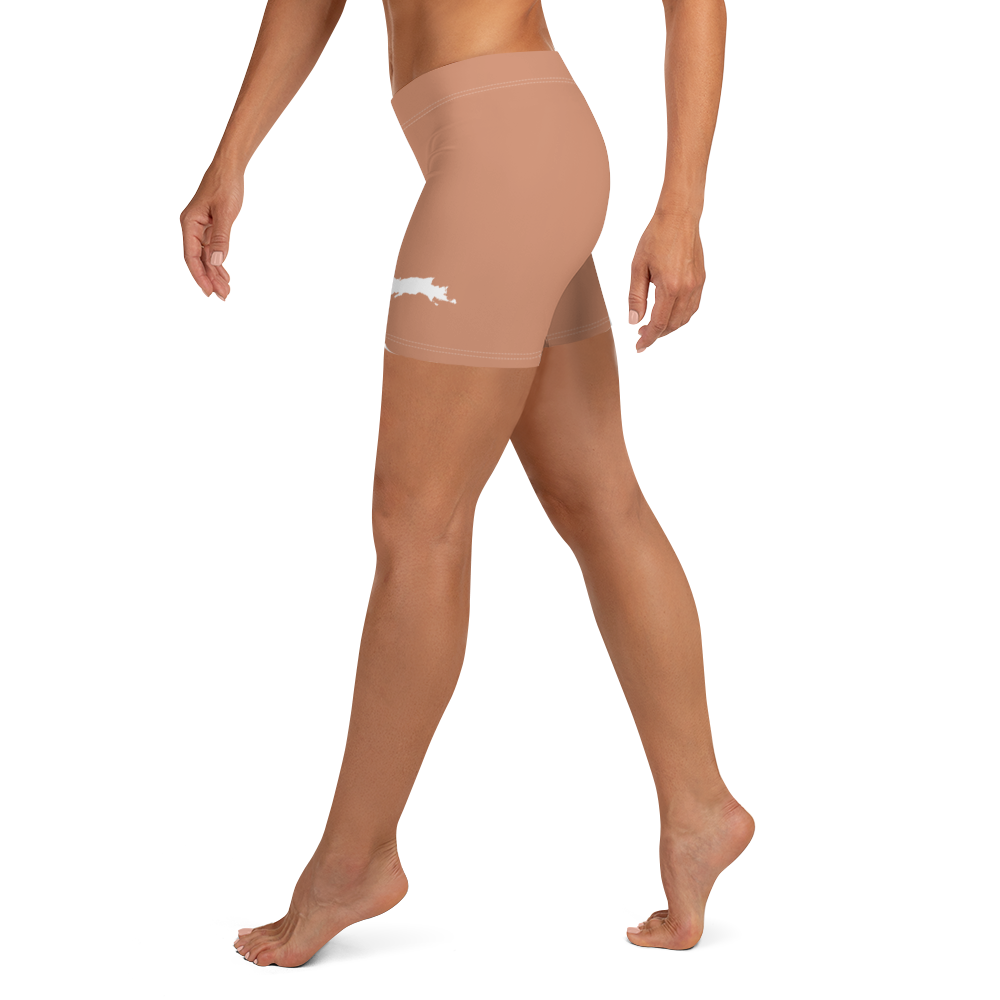 Michigan Upper Peninsula Tight Shorts (w/ UP Outline) | Copper Color