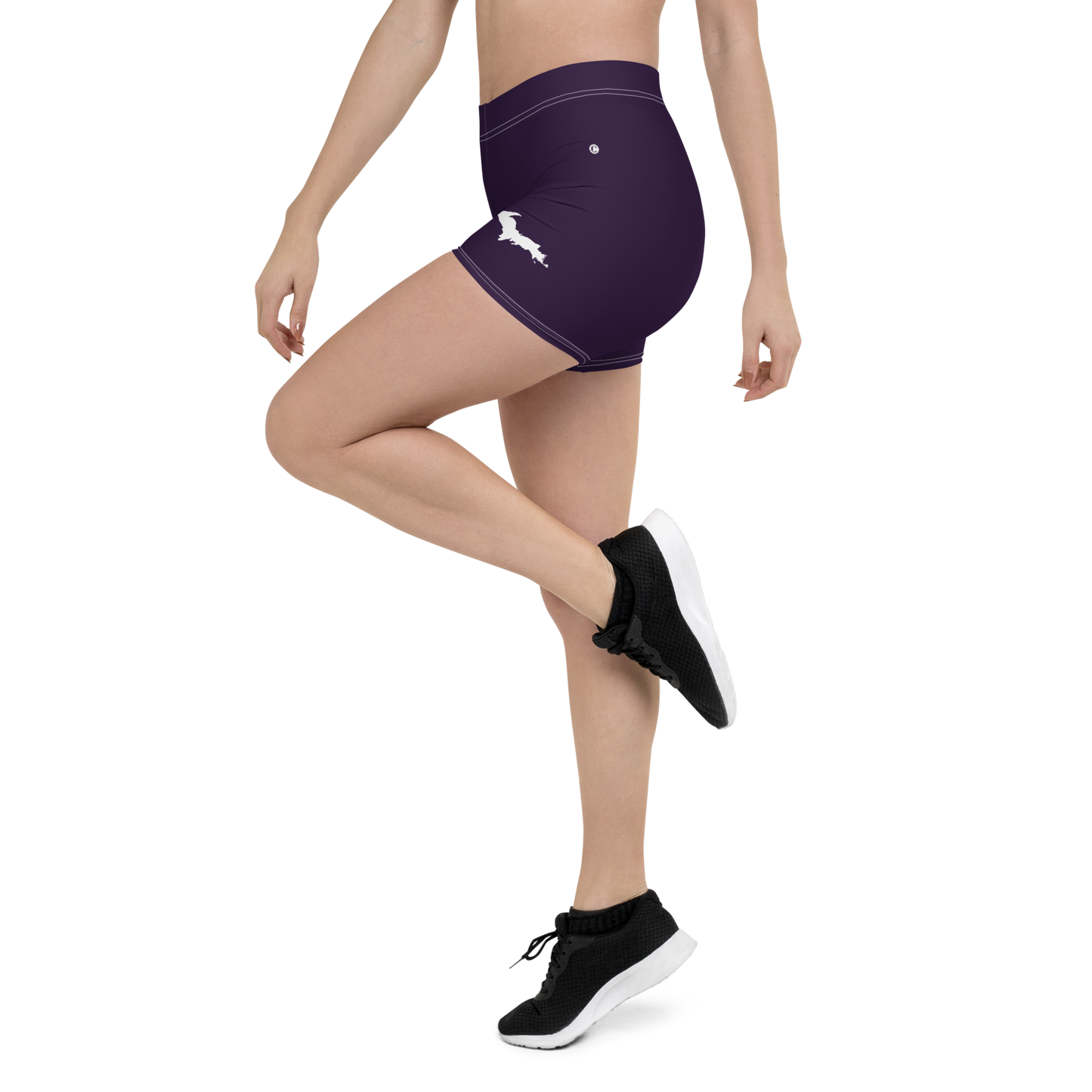 Michigan Upper Peninsula Tight Shorts (w/ UP Outline) | Blackcurrant