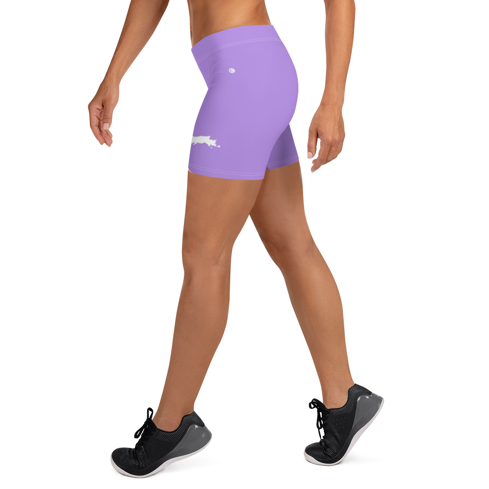 Michigan Upper Peninsula Tight Shorts (w/ UP Outline) | Lavender