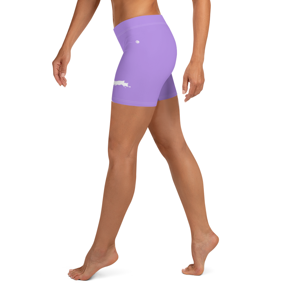 Michigan Upper Peninsula Tight Shorts (w/ UP Outline) | Lavender