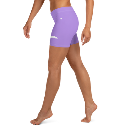 Michigan Upper Peninsula Tight Shorts (w/ UP Outline) | Lavender