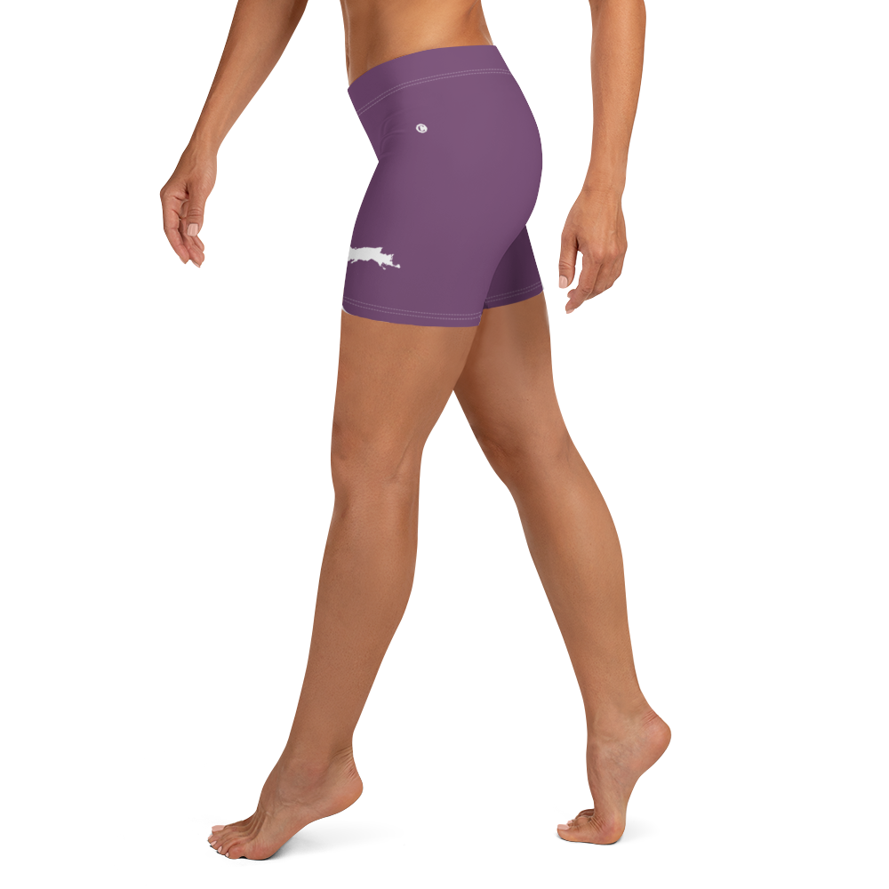 Michigan Upper Peninsula Tight Shorts (w/ UP Outline) | Plum