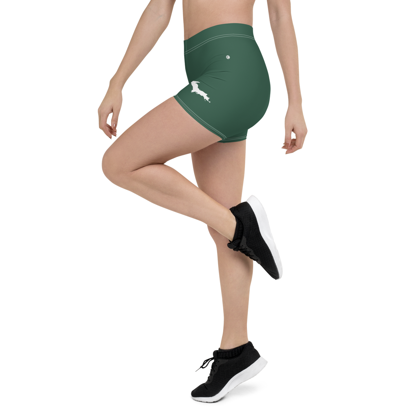 Michigan Upper Peninsula Tight Shorts (w/ UP Outline) | Ginger Ale Green