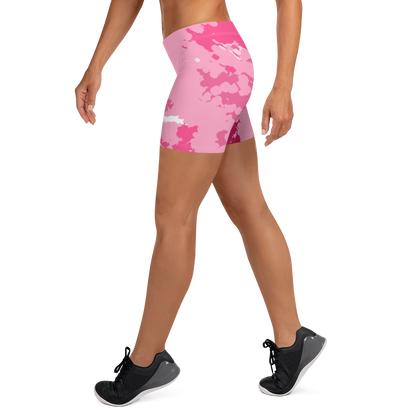 Michigan Upper Peninsula Tight Shorts (w/ UP Outline) | Pink Camo