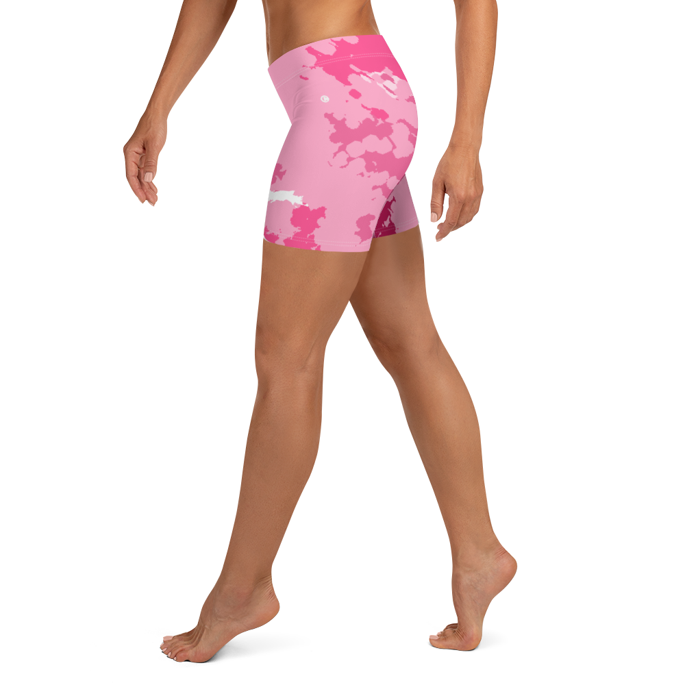 Michigan Upper Peninsula Tight Shorts (w/ UP Outline) | Pink Camo