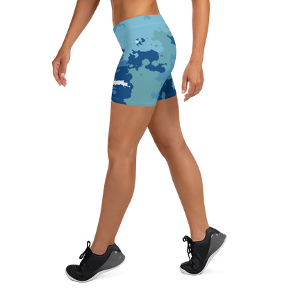 Michigan Upper Peninsula Tight Shorts (w/ UP Outline) | Great Lakes Camo