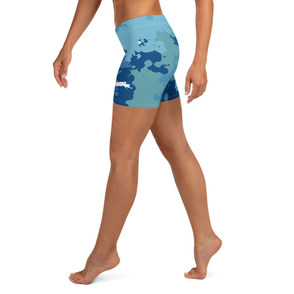 Michigan Upper Peninsula Tight Shorts (w/ UP Outline) | Great Lakes Camo