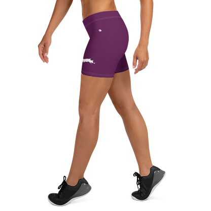 Michigan Upper Peninsula Tight Shorts (w/ UP Outline) | Tyrian Purple