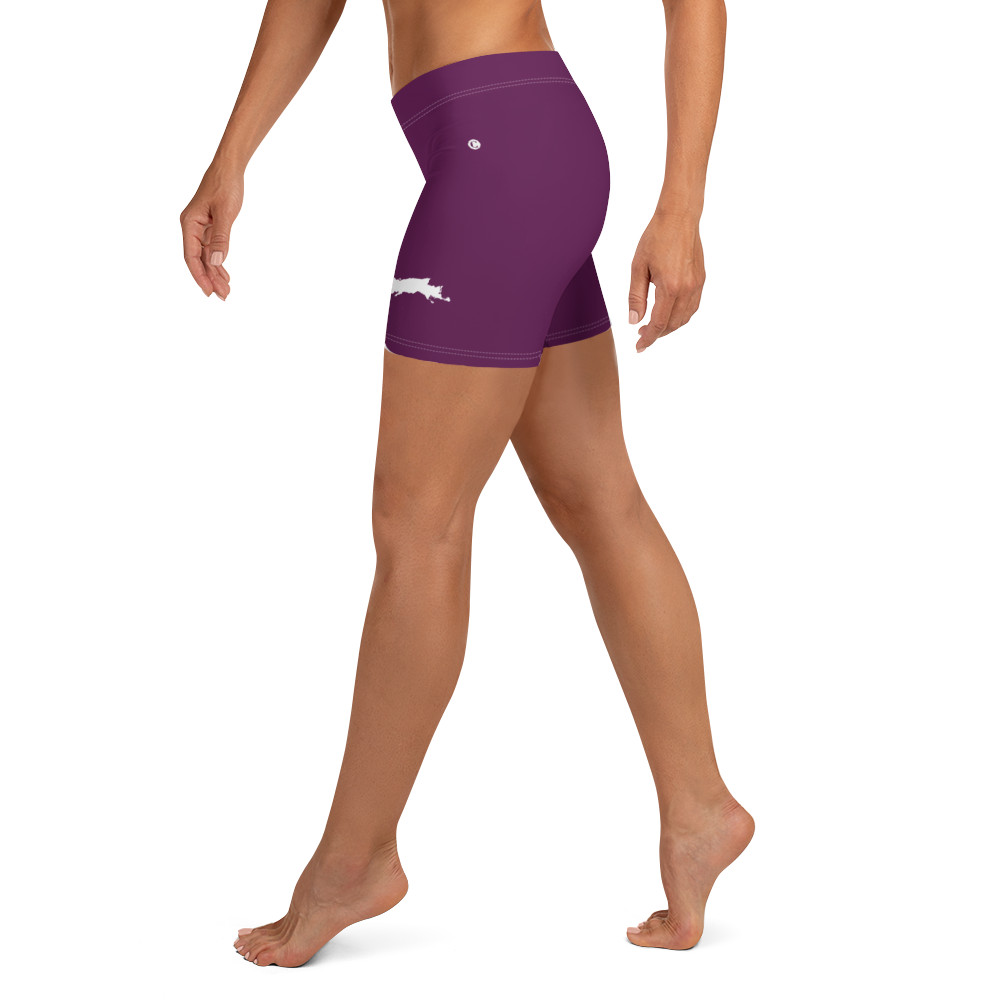 Michigan Upper Peninsula Tight Shorts (w/ UP Outline) | Tyrian Purple