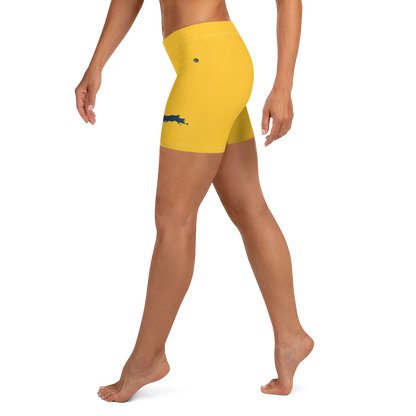 Michigan Upper Peninsula Tight Shorts (w/ UP Outline) | Superior Gold