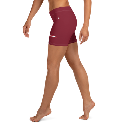 Michigan Upper Peninsula Tight Shorts (w/ UP Outline) | Burgandy