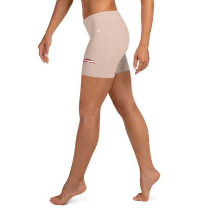 Michigan Upper Peninsula Tight Shorts (w/ UP Outline) | Rose Gold