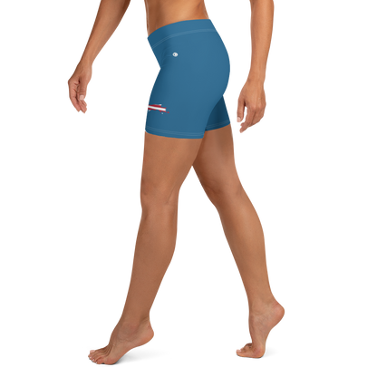 Michigan Upper Peninsula Tight Shorts (w/ UP Outline) | Blueberry