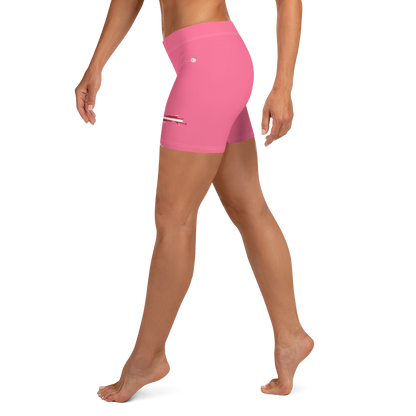 Michigan Upper Peninsula Tight Shorts (w/ UP Outline) | Rhodochrosite Pink