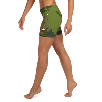 Michigan Upper Peninsula Tight Shorts (w/ UP Outline) | Woodland Camo