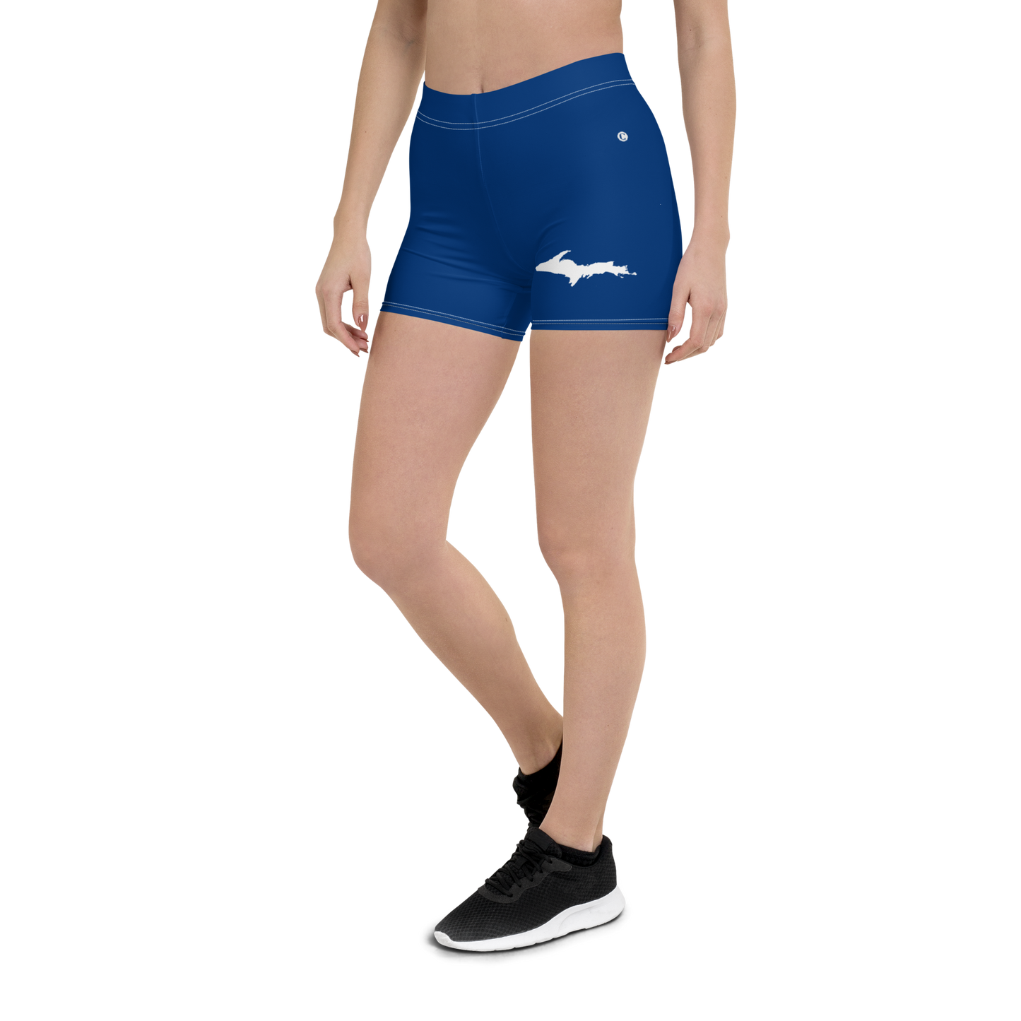 Michigan Upper Peninsula Tight Shorts (w/ UP Outline) | Dearborn Blue