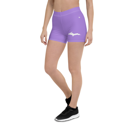 Michigan Upper Peninsula Tight Shorts (w/ UP Outline) | Lavender