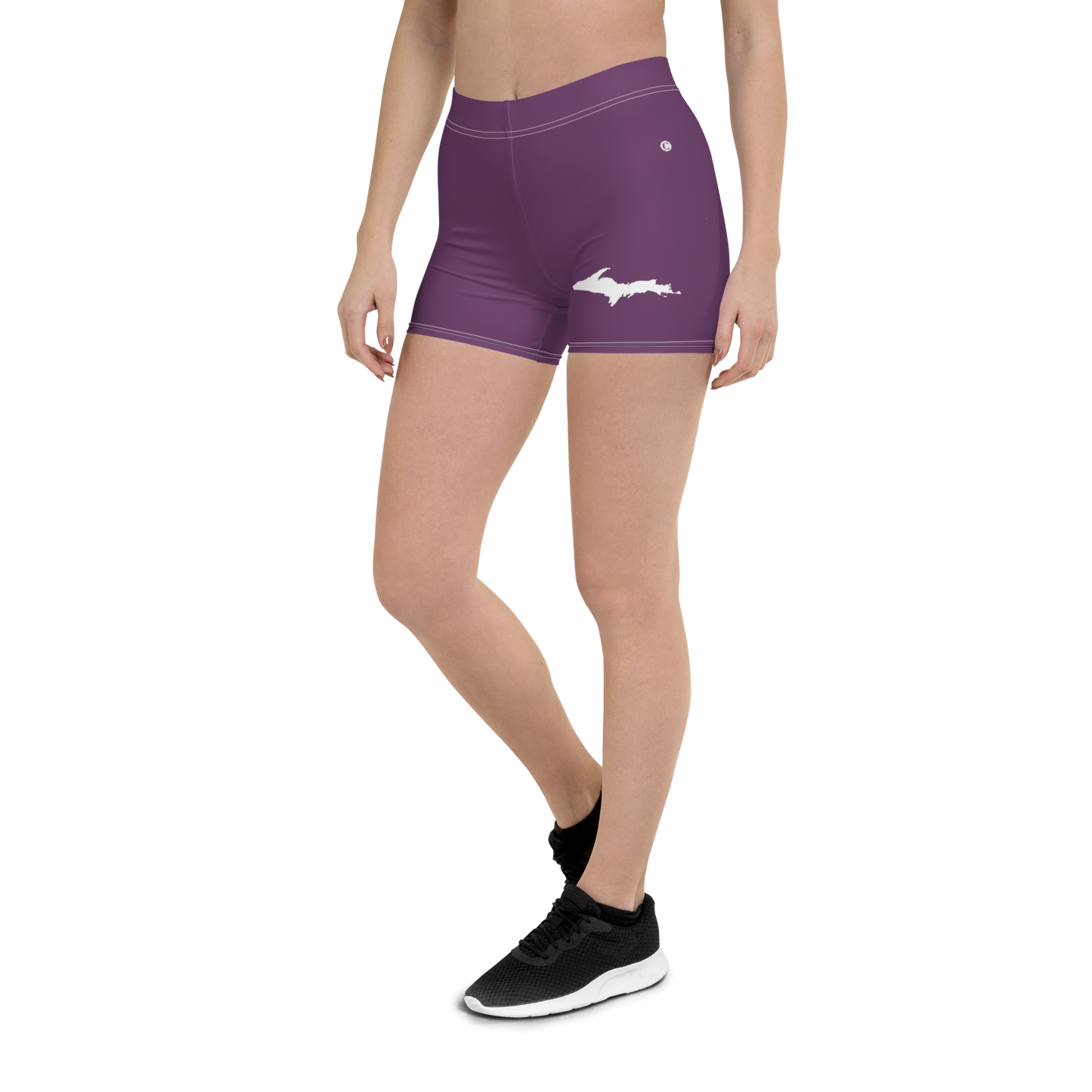 Michigan Upper Peninsula Tight Shorts (w/ UP Outline) | Plum