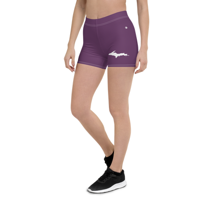 Michigan Upper Peninsula Tight Shorts (w/ UP Outline) | Plum