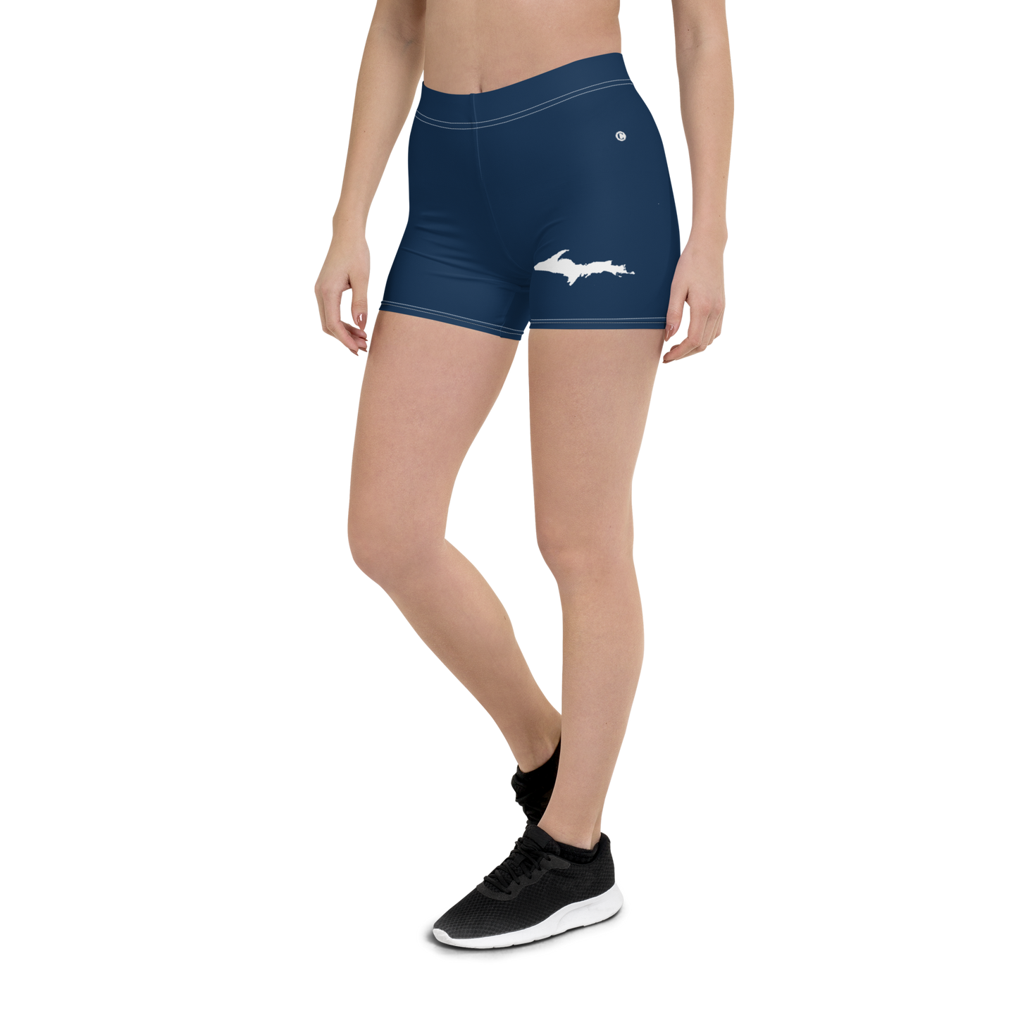 Michigan Upper Peninsula Tight Shorts (w/ UP Outline) | Navy