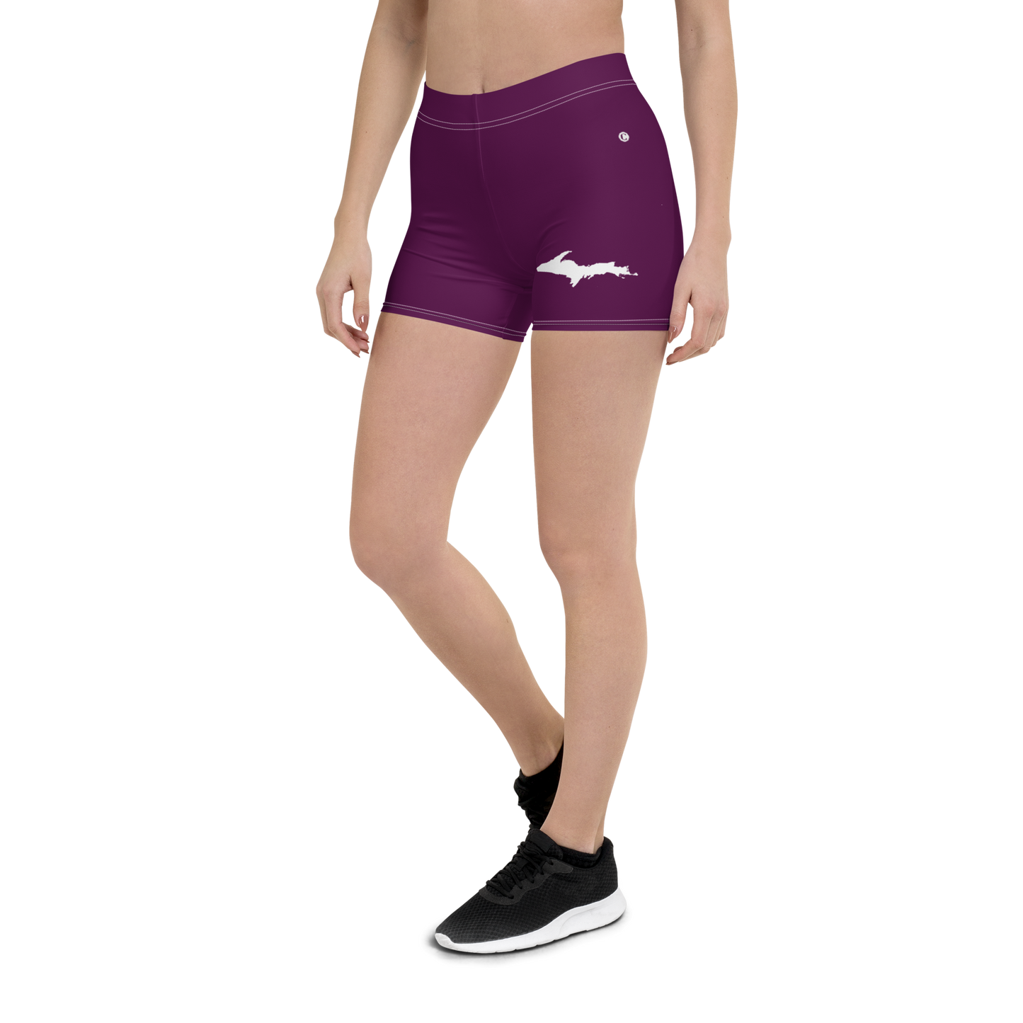 Michigan Upper Peninsula Tight Shorts (w/ UP Outline) | Tyrian Purple