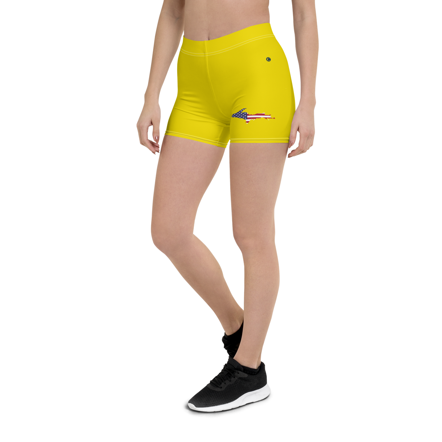 Michigan Upper Peninsula Tight Shorts (w/ UP Outline) | Gadsden Yellow