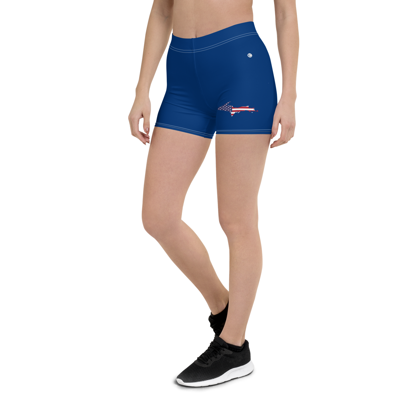 Michigan Upper Peninsula Tight Shorts (w/ UP Outline) | Dearborn Blue