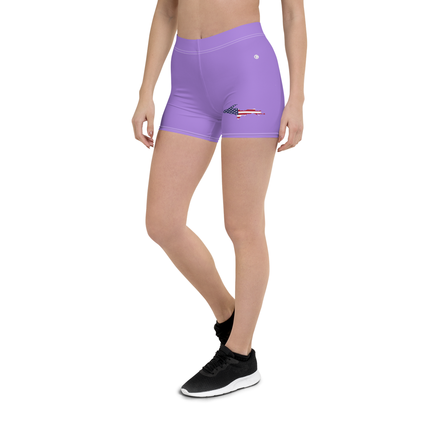 Michigan Upper Peninsula Tight Shorts (w/ UP Outline) | Lavender