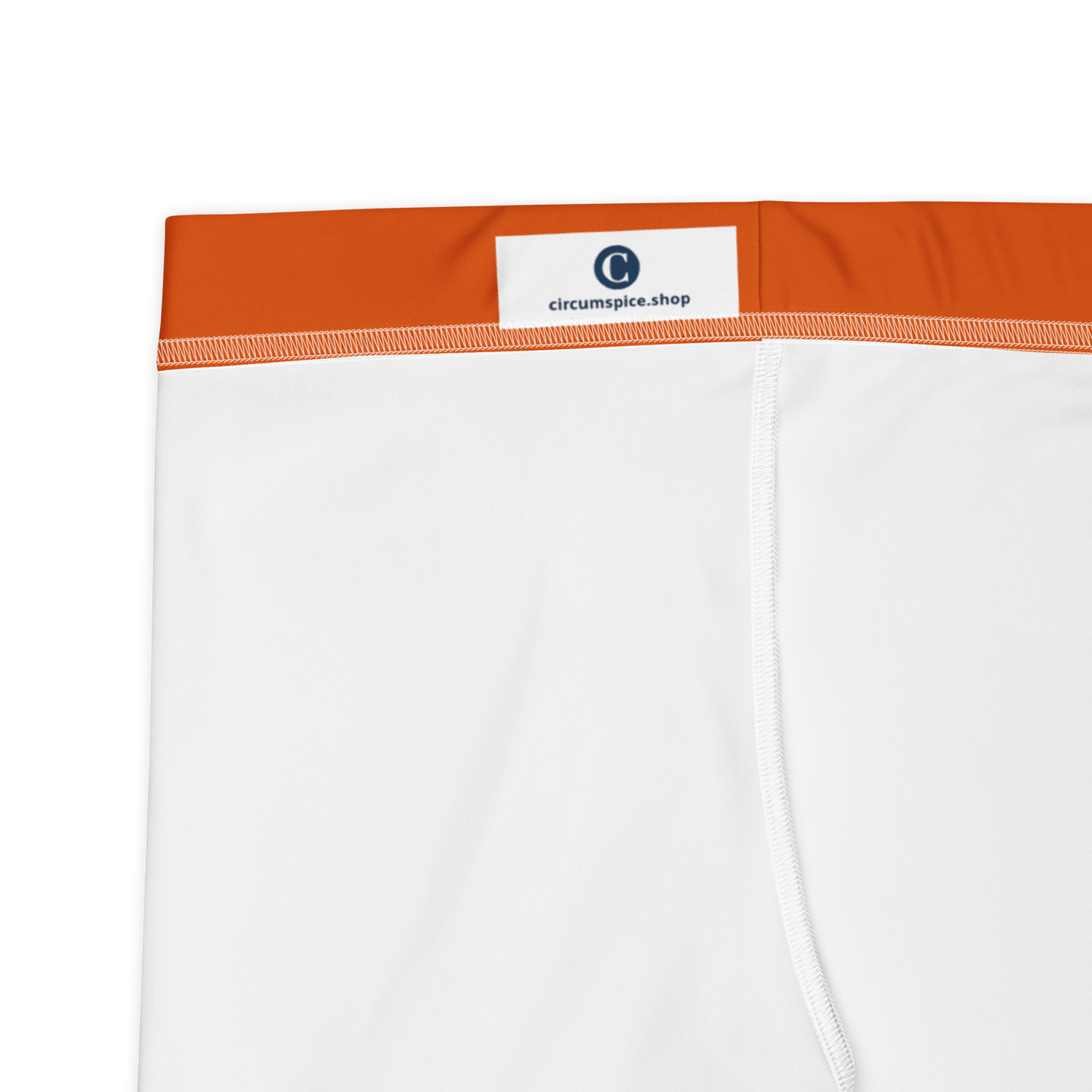 Michigan Upper Peninsula Tight Shorts (w/ UP Outline) | Maple Leaf Orange