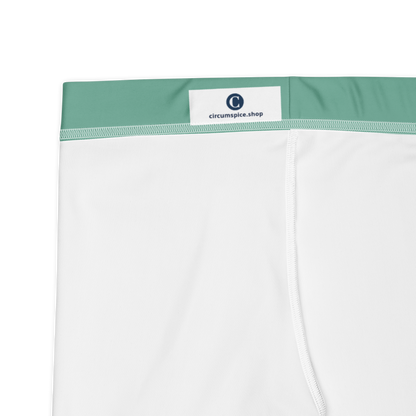 Michigan Upper Peninsula Tight Shorts (w/ UP Outline) | Metallic Mint Green