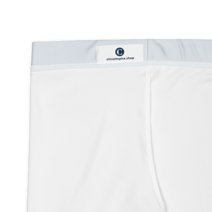 Michigan Upper Peninsula Tight Shorts (w/ UP USA Flag) | Gossy White