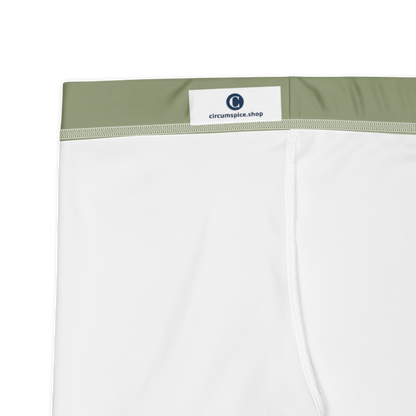 Michigan Upper Peninsula Tight Shorts (w/ UP Outline) | Beachgrass Green