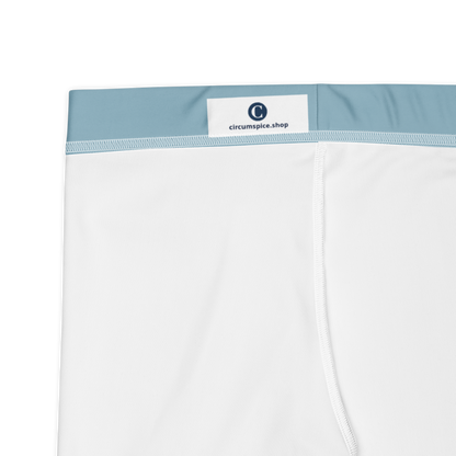 Michigan Upper Peninsula Tight Shorts (w/ UP Outline) | Opal Blue