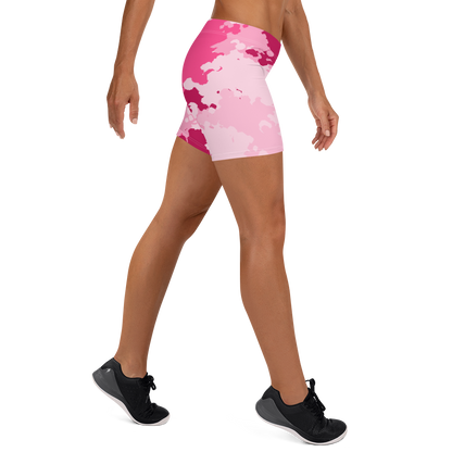 Michigan Upper Peninsula Tight Shorts (w/ UP Outline) | Pink Camo