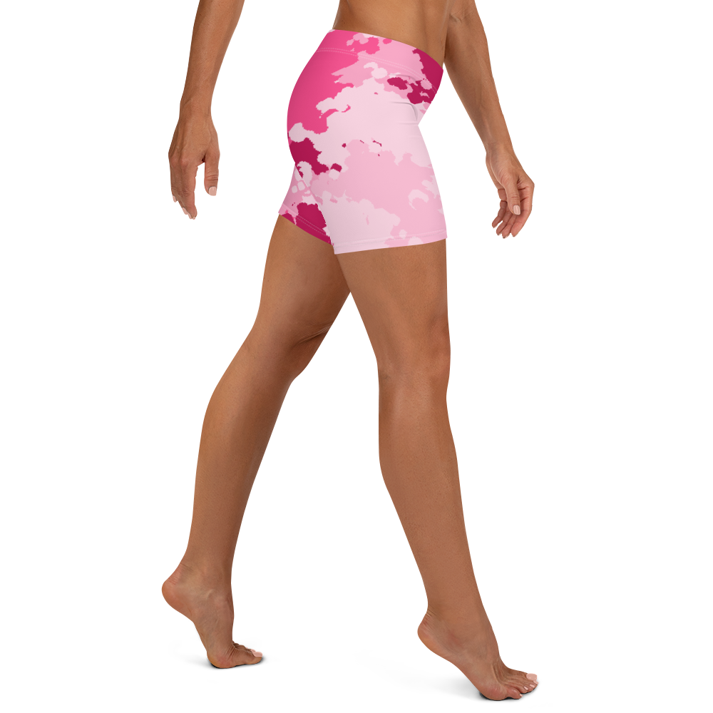 Michigan Upper Peninsula Tight Shorts (w/ UP Outline) | Pink Camo