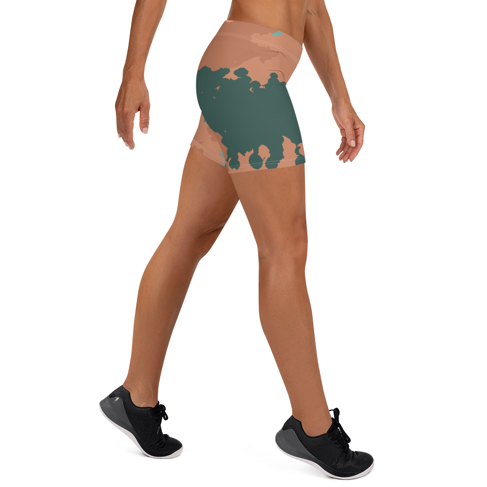 Michigan Upper Peninsula Tight Shorts (w/ UP Outline) | Copper Country Camo