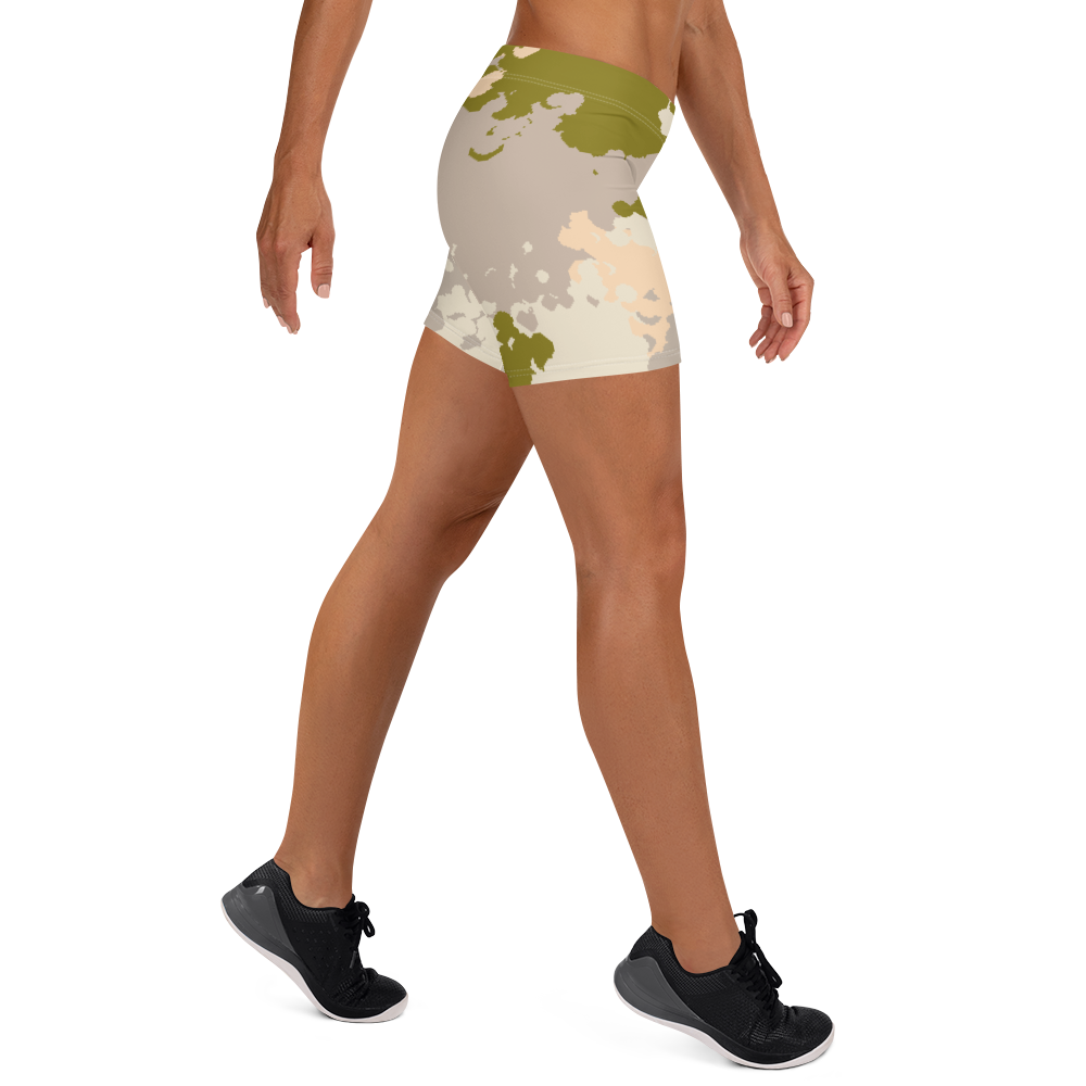 Michigan Upper Peninsula Tight Shorts (w/ UP Outline) | Rosy Mound Camo