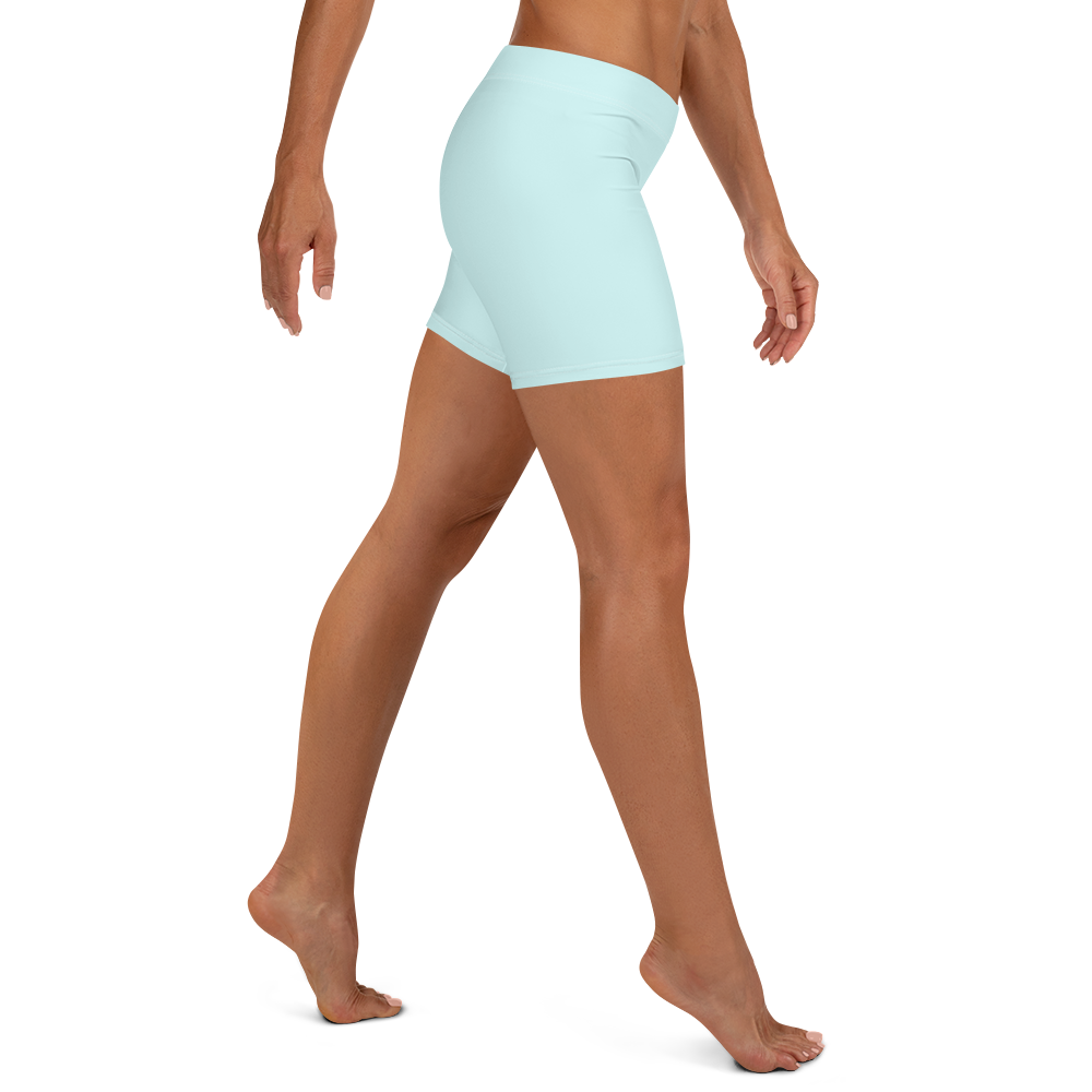 Michigan Upper Peninsula Tight Shorts (w/ UP Outline) | Cyan