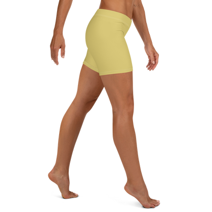 Michigan Upper Peninsula Tight Shorts (w/ UP Outline) | Plum Yellow