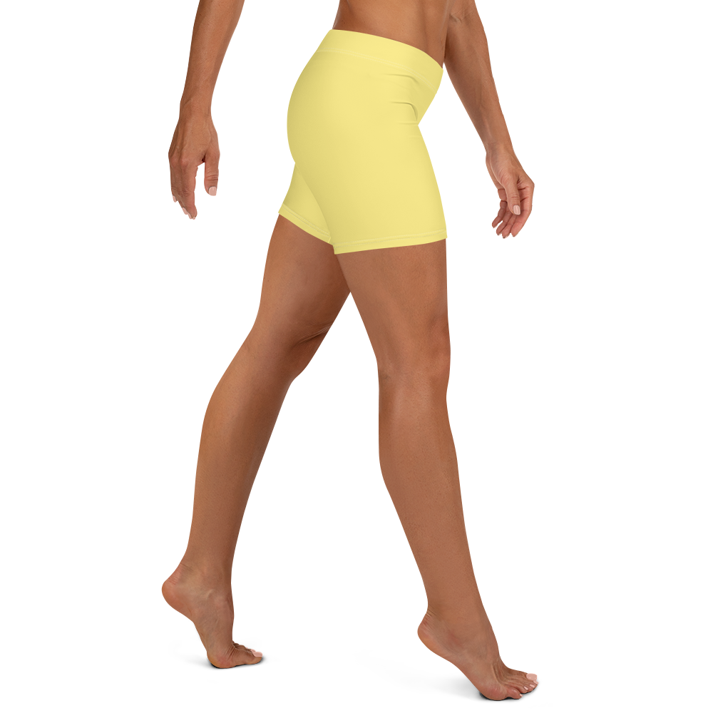 Michigan Upper Peninsula Tight Shorts (w/ UP Outline) | Cherry Yellow