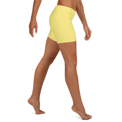 Michigan Upper Peninsula Tight Shorts (w/ UP Outline) | Cherry Yellow